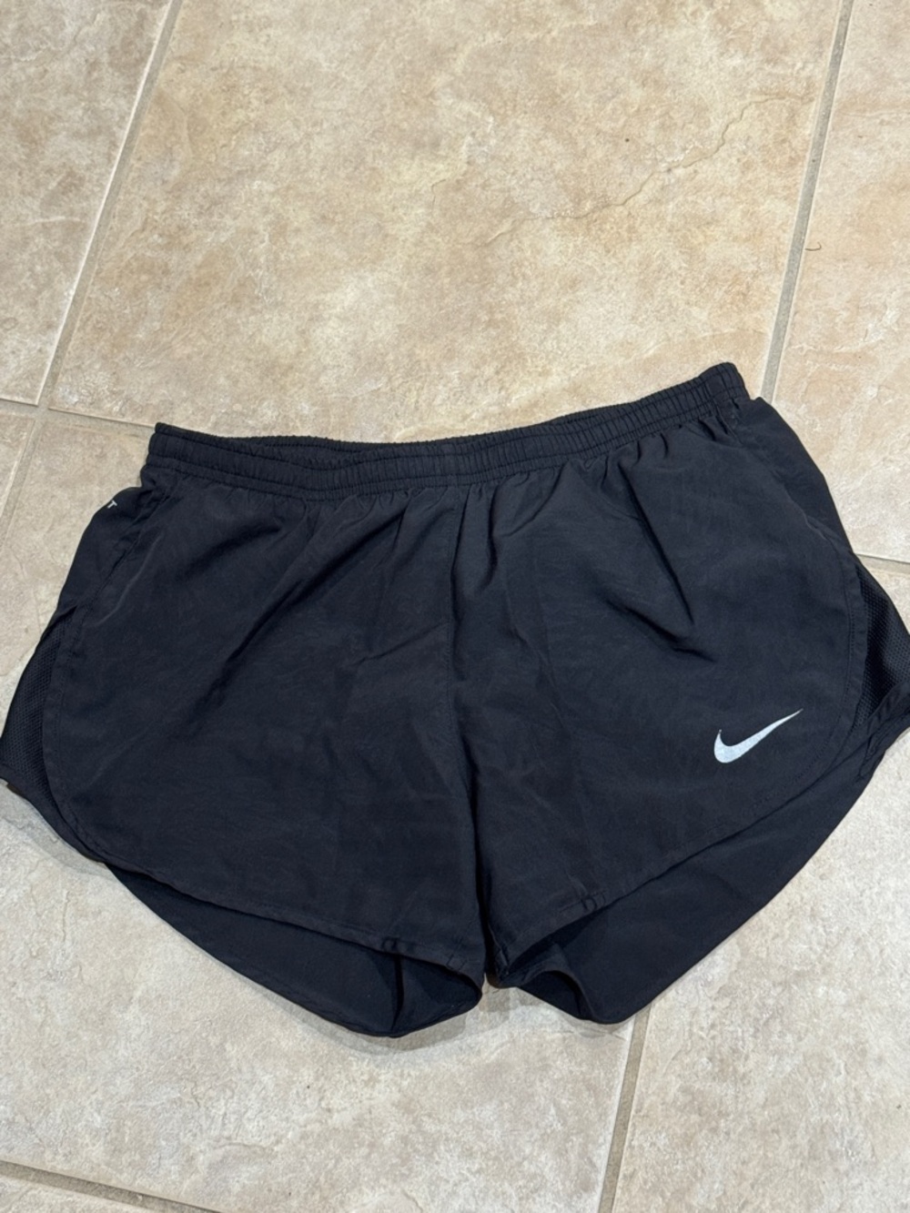 Nike Women's Black Athletic Shorts with Reflective Swoosh